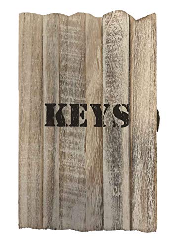 Home-ever Schlüsselkasten HE70, Holz, Wandmontage, Shabby-Chic-Stil, Weiß von Home-ever