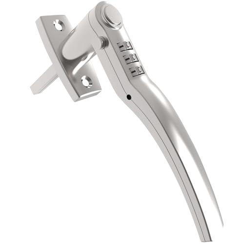 HOME It® Universeller Fenstergriff mit Code – abschließbar ohne Schlüssel – für Fenster & Türen – rechts & links montierbar – robuste Zinklegierung – Satin-Finish von Home>it