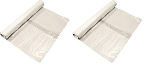 Home>it Extra Starke LDPE-Abfallsäcke, Transparent, 50 µm, 870×1360 mm, 240 Liter, 10 Stück pro Rolle – Ideal für anspruchsvolle Entsorgungsaufgaben (Packung mit 2) von Home>it