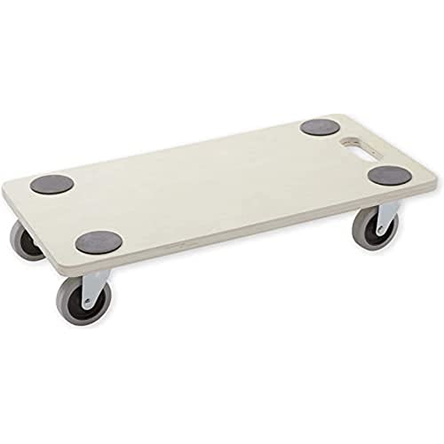 Home It Work® Möbelroller 250 kg – 29 × 58 cm – Multiplex-Platte mit Antirutschflächen – 4 Lenkrollen – Stabile Transporthilfe von Home>it