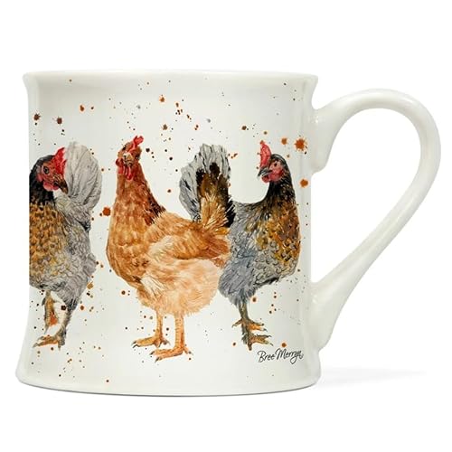 Tasse aus Porzellan mit Tiermotiv ca. 0,3L | Mug | Kaffeetasse | Teetasse | Henkelbecher | Becher (Hühner) von Home of Christmas