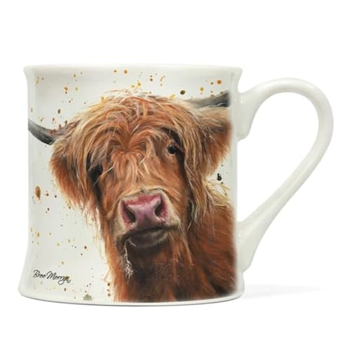 Tasse aus Porzellan mit Tiermotiv ca. 0,3L | Mug | Kaffeetasse | Teetasse | Henkelbecher | Becher (Schottische Kuh) von Home of Christmas