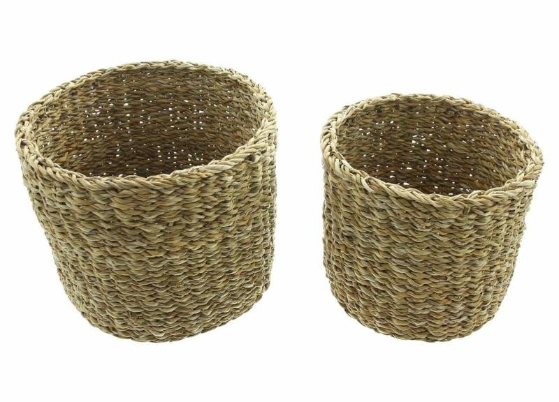 Home-trends24.de Blumentopf Übertopf Füllkorb Seegras 2x Aufbewahrungskorb Universalkorb Handmade von Home-trends24.de