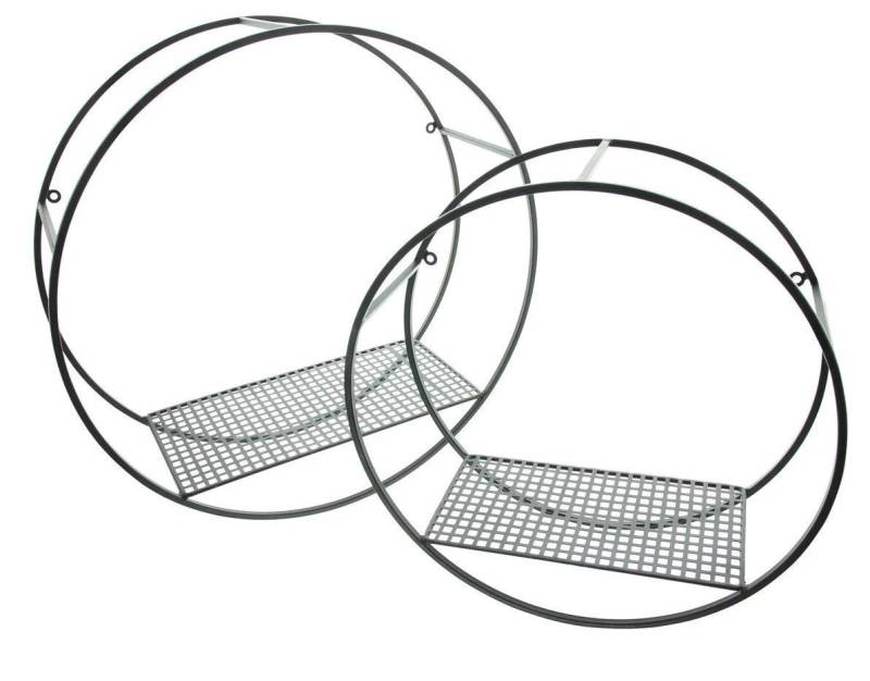 Home-trends24.de Deko-Wandregal Wandregal rund schwarz Deko Regal Metallregal 2er-Set, 2-tlg. von Home-trends24.de