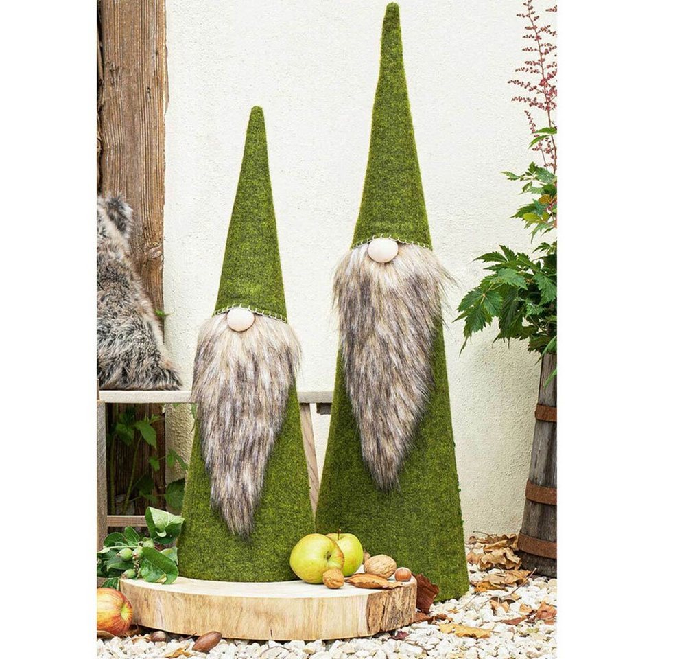 Home-trends24.de Dekofigur Wichtel Grün 2er Set Figur Herbst Weihnachten Figur Herbstdeko Filz von Home-trends24.de