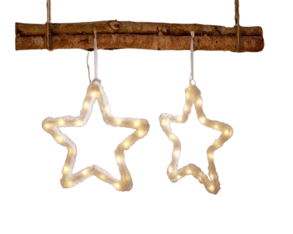Home-trends24.de Dekohänger LED Hänger Plüsch Stern Weihnachtsdeko Fenster Deko Weiß 2er Set Home-trends24.de Dekohänger LED Hänger Plüsch Stern Weihnachtsdeko Fenster Deko Weiß 2er Set von Home-trends24.de