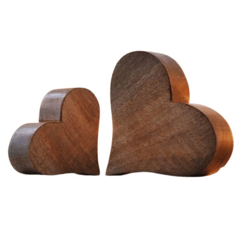 Home-trends24.de Dekoobjekt Herz Mango Holz Deko Herzen Love Figur Muttertag Valentinstag von Home-trends24.de