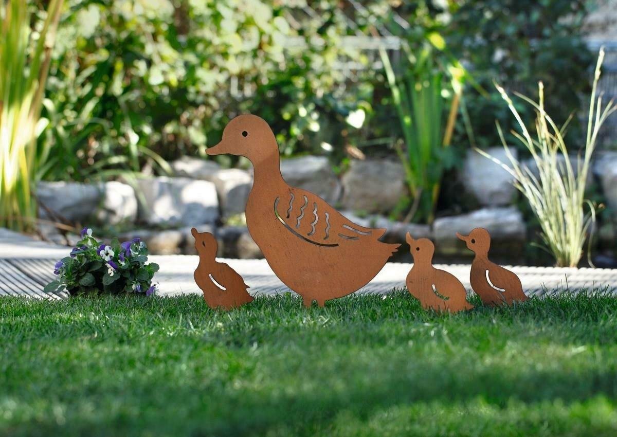 Home-trends24.de Gartenstecker Ente Gartenstecker 4er Set Deko Metall Rostoptik Figur 35cm Home-trends24.de Gartenstecker Ente Gartenstecker 4er Set Deko Metall Rostoptik Figur 35cm von Home-trends24.de