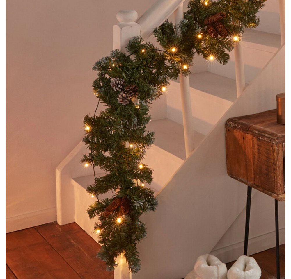 Home-trends24.de Girlanden LED Tannengirlande Girlande Winter Weihnachten Beleuchtung Deko von Home-trends24.de