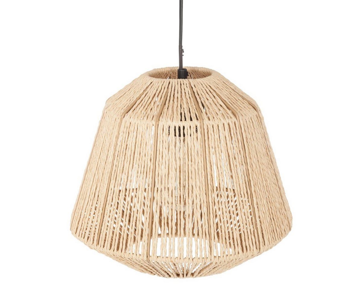 Home-trends24.de Hängeleuchte Hängelampe LED Rattan Optik Boho Natur Lampenschirm Leuchte D29cm, LED von Home-trends24.de