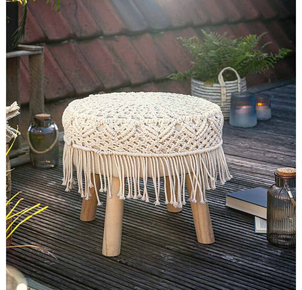 Home-trends24.de Hocker Hocker Sitzhocker Häkel Optik Rund Badhocker Fußhocker Boho Webmuster Home-trends24.de Hocker Hocker Sitzhocker Häkel Optik Rund Badhocker Fußhocker Boho Webmuster von Home-trends24.de