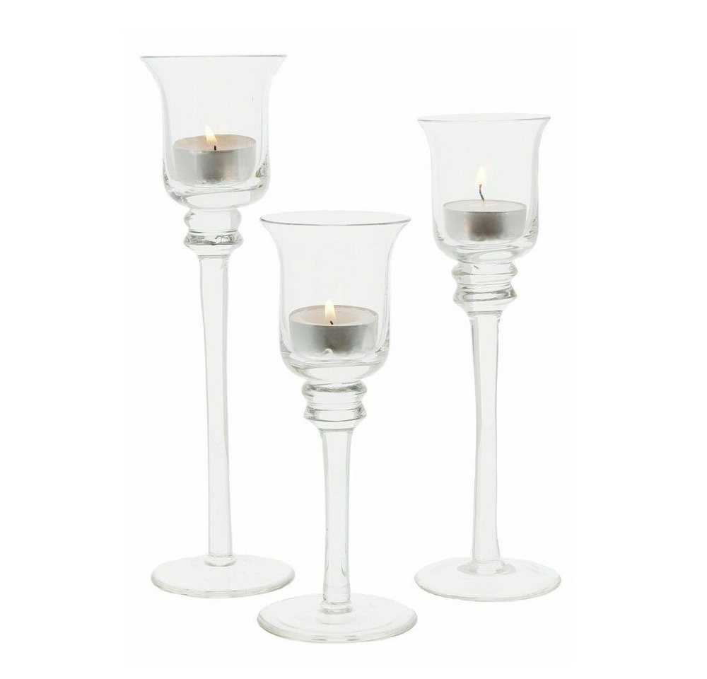 Home-trends24.de Kerzenhalter Glas 3er-Set Windlicht Teelichthalter Kerzenhalter Kerzenleuchter Home-trends24.de Kerzenhalter Glas 3er-Set Windlicht Teelichthalter Kerzenhalter Kerzenleuchter von Home-trends24.de