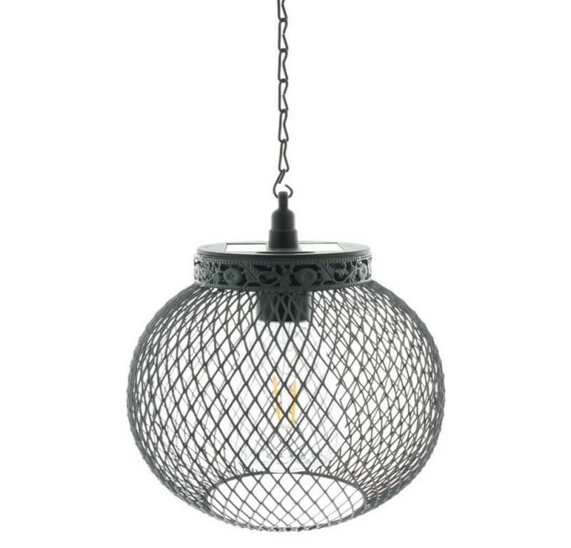 Home-trends24.de LED Solarleuchte Hängelaterne Solar Metall Hängelampe Garten Terrasse Warmweiß Schwarz, Solar, LED wechselbar von Home-trends24.de