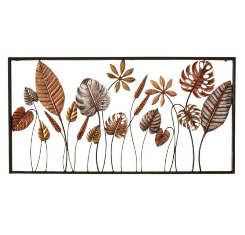 Home-trends24.de Metallbild Blätter Metall Kupfer 90 x 45 Wandbild Wanddeko 90 cm, Blätter Home-trends24.de Metallbild Blätter Metall Kupfer 90 x 45 Wandbild Wanddeko 90 cm, Blätter von Home-trends24.de