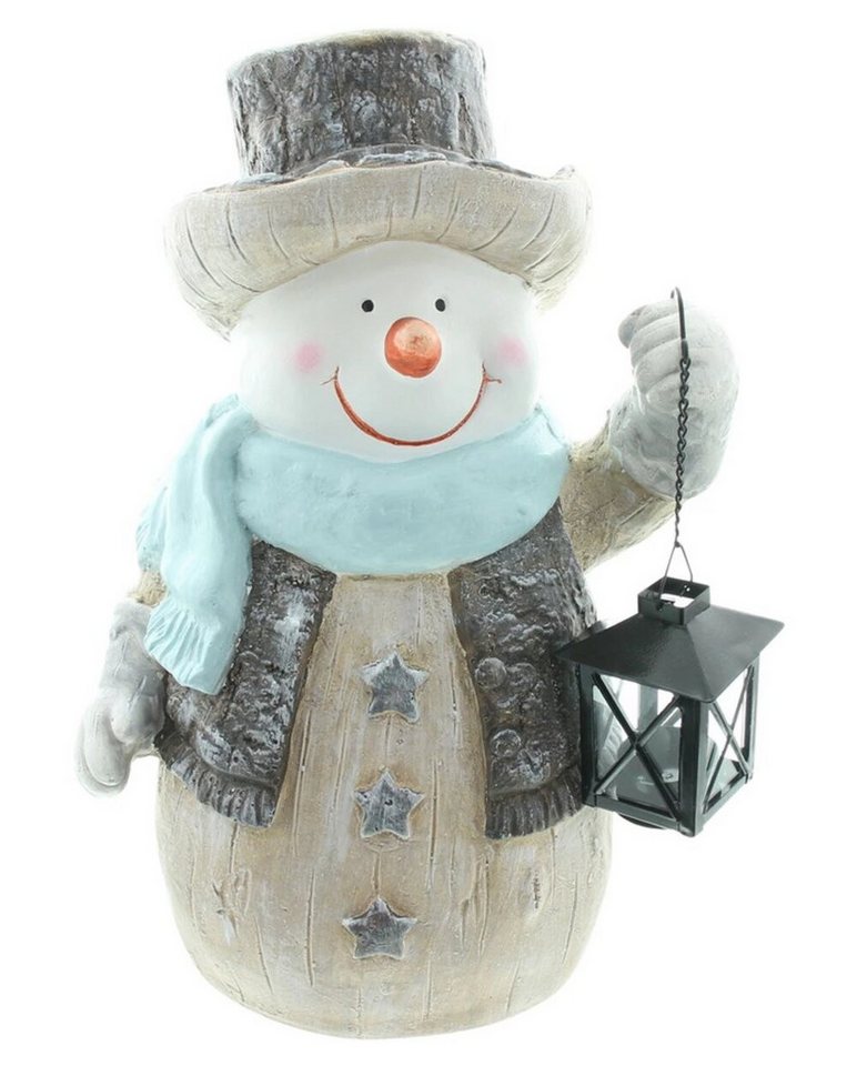 Home-trends24.de Weihnachtsfigur Schneemann Deko Figur Winter Weihnachten Laterne Teelichthalter von Home-trends24.de