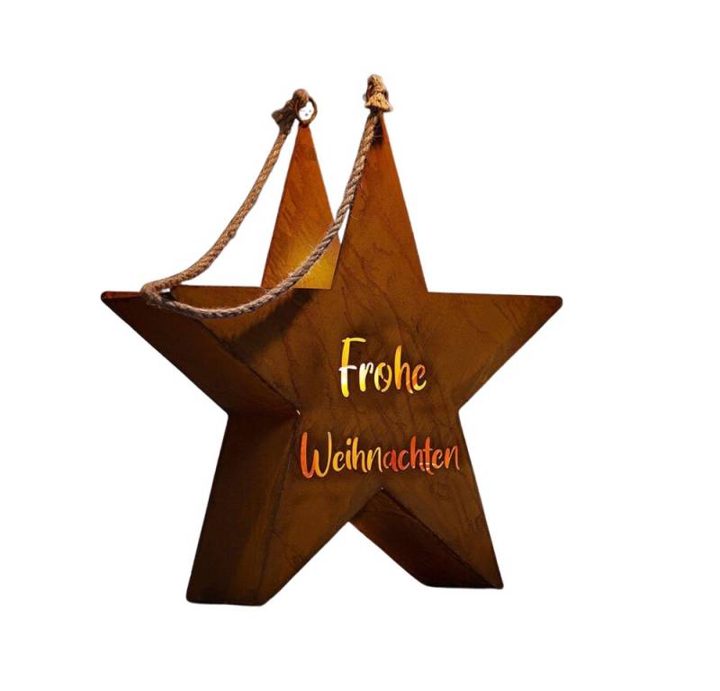 Home-trends24.de Weihnachtsfigur Stern Weihnachten Weihnachtsdeko Rost Kerzenhalter von Home-trends24.de