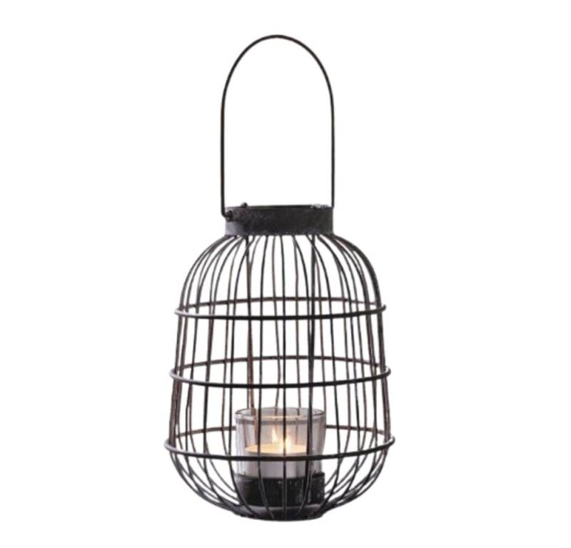 Home-trends24.de Windlicht Hänge Laterne Teelichthalter Metall Grau Modern Kerzenhalter von Home-trends24.de