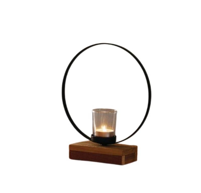 Home-trends24.de Windlicht Windlicht Ring Teelichthalter Deko Objekt Kerzenhalter Skulptur von Home-trends24.de
