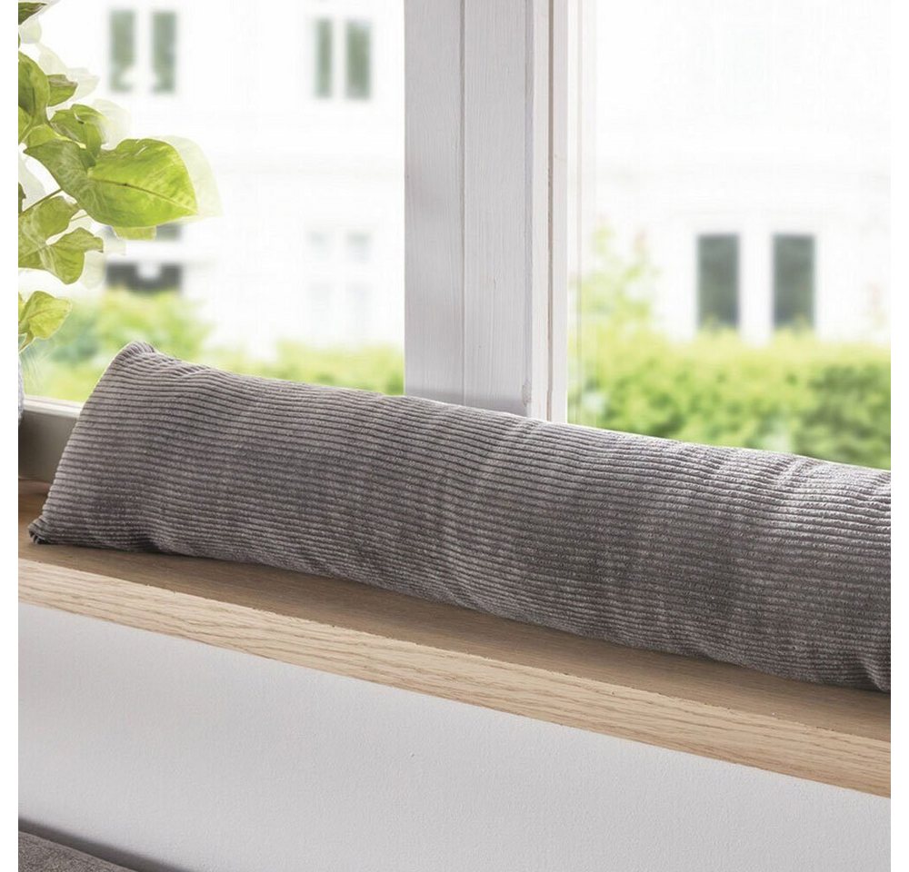 Home-trends24.de Zugluftstopper Zugluftstopper Zugluftrolle Windstopper Tür Fensterdichtung Grau 90 cm von Home-trends24.de