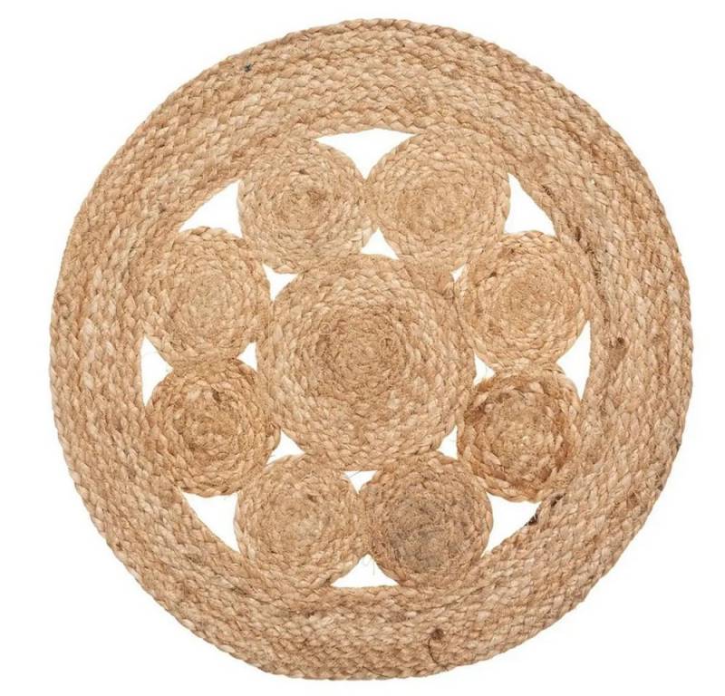 Home-trends24.de Topfuntersetzer Platzdecke Boho Platzteller Untersetzer Tisch Deko Jute Natur Matte von Home-trends24.de