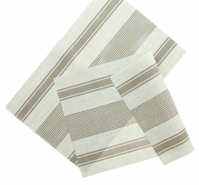 Home-trends24.de Platzset Platzdecke Gestreift Platzmatte Deckchen Abwischbar 4er Set Deko von Home-trends24.de