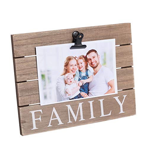 Home Decoration Klemmbrett Memoboard Family Foto Holz 22.8 x 1.2 x 17.8 cm von H&D Youngsun