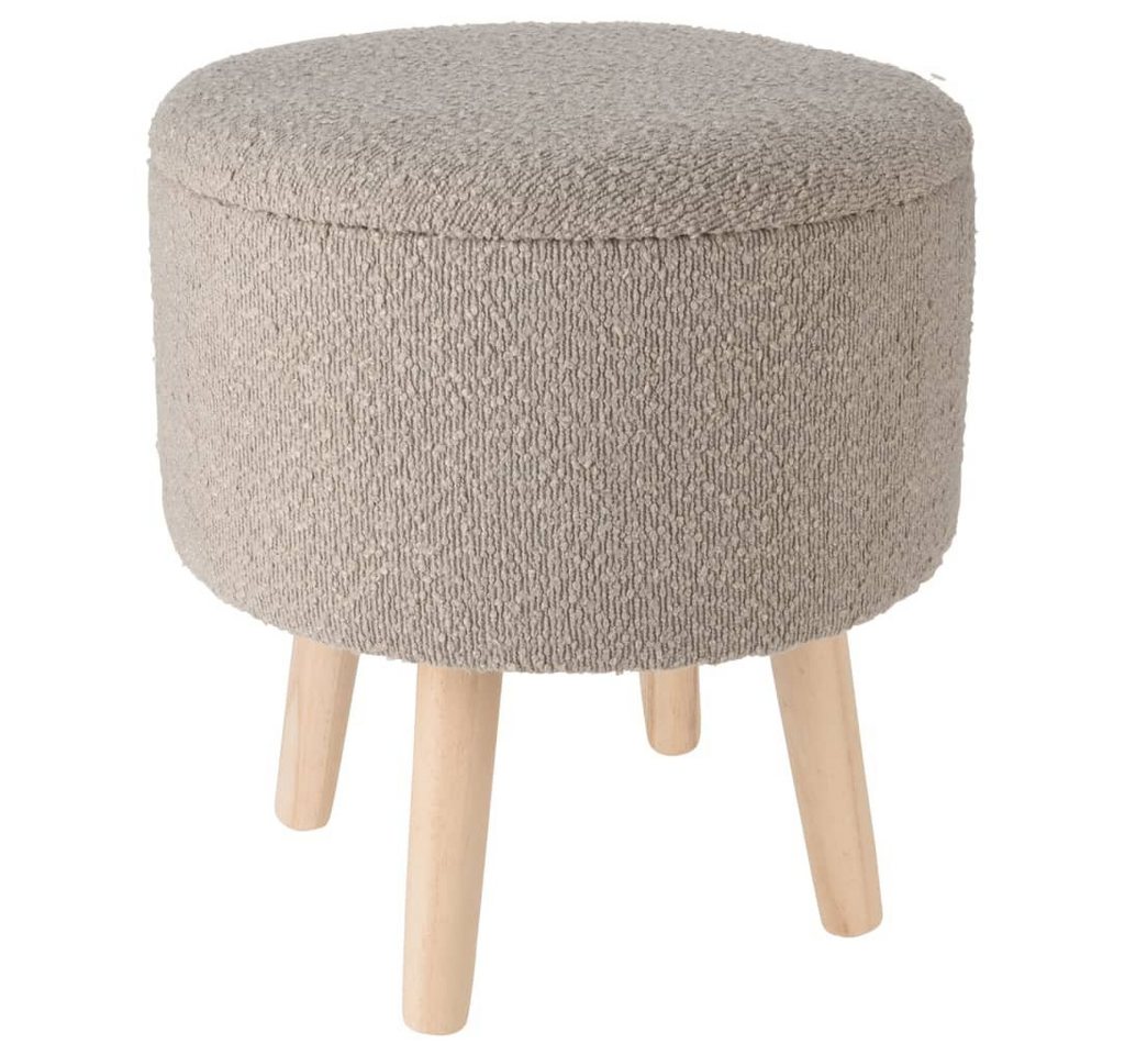 Home&Styling Hocker Hocker mit Stauraum Ø35x40 cm Taupe (1 St) von Home&Styling