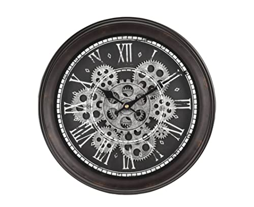 Wanduhr- Schwarz- Loft Style mit sichtbarer Uhr- 36.cm Wanduhr- Schwarz- Loft Style mit sichtbarer Uhr- 36.cm von Home & Styling