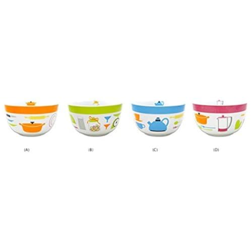 HOME 8730700 Set 4 Porzellan-Bolo Dekor Kitchen Assortiti Arredo Tisch von Home