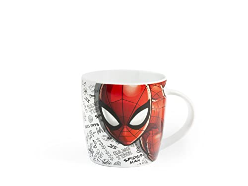 Home Marvel Spiderman Set 6 Mug, New Bone China, cc340, mehrfarbig von HOME