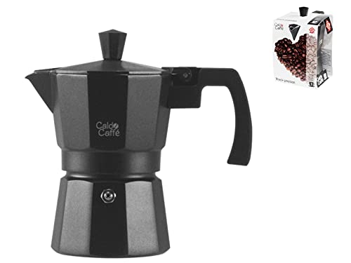 Home Caldo Kaffeemaschine, Aluminium, Schwarz, 3 Tassen von HOME