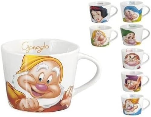 Home - Disney - Original Keramik-Kaffeebecher Schneewittchen und die 7 Zwerge, sortierte/zufällige Designs, 1 Stück von HOME