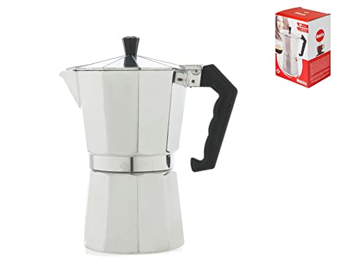 Home Mokita Espressokanne, Kunststoff, Silber/Schwarz, 9 Tassen von HOME