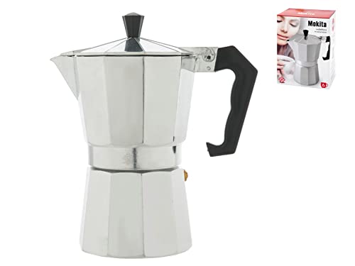 Home Mokita Kaffeemaschine, Kunststoff, Silber/Schwarz, 6 Tassen von HOME