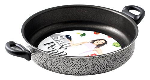 Home Salt Peper Pfanne 2 Griffe Antihaft-Salzpfeffer cm 26 Kochtopf, Material, Multicolor, 26 cm von HOME