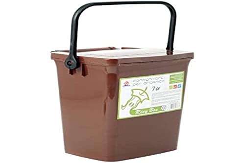 Home ricybox feuchten Aufbewahrungsbox mit Deckel, 7 Liter, Kunststoff, braun, 24.5 x 26.5 x 20.5 cm von HOME