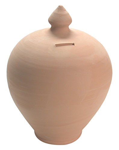 Home 1924430 Grobes rundes Sparschwein aus Keramik 30 cm, Material, Braun, Einheitsgröße von HOME