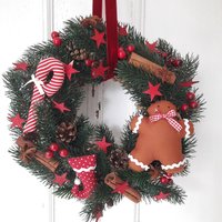 Kranz Mit Lebkuchenmann, Zuckerstange Und Stiefel , Weihnachten Kranz Mit Lebkuchenmann, Zuckerstange Und Stiefel , Weihnachten von Home1710