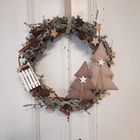 Kranz Weihnachten/Winter - Mit 2 Tannenbäumen Aus Stoff Türkranz Kranz Weihnachten/Winter - Mit 2 Tannenbäumen Aus Stoff Türkranz von Home1710