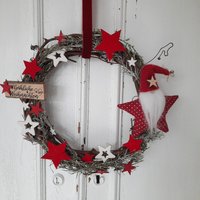 Türkranz Winter/Weihnachten Mit Sternwichtel Nikolaus Aus Stoff Türkranz Winter/Weihnachten Mit Sternwichtel Nikolaus Aus Stoff von Home1710