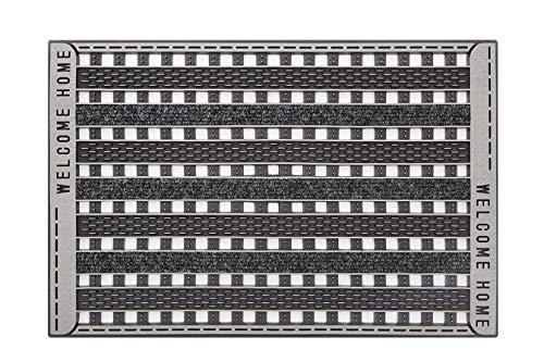 CarFashion 279659 PUR|GridClean, Fussmatte, Türmatte, Fußabtreter, Schmutzfangmatte, Sauberlaufmatte, Eingangsmatte für Innen und Aussen, Anthrazit-Metallic Oberfläche, Größe ca. 59 x 39 cm von Home2Fashion