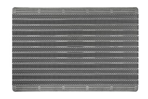 Home2Fashion PUR | GridClean XXL NOB Größe 90 x 60 cm, Fussmatte, Schmutzfangmatte, Innen und Aussen, 100% TPE-VC, Anthrazit-Metalic, 284627 von Home2Fashion