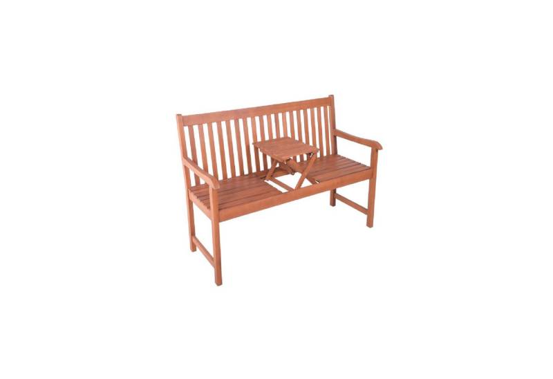 Home4Living Gartenbank Holzbank Sitzbank Eukalyptusholz Bank Klapptisch integriert von Home4Living