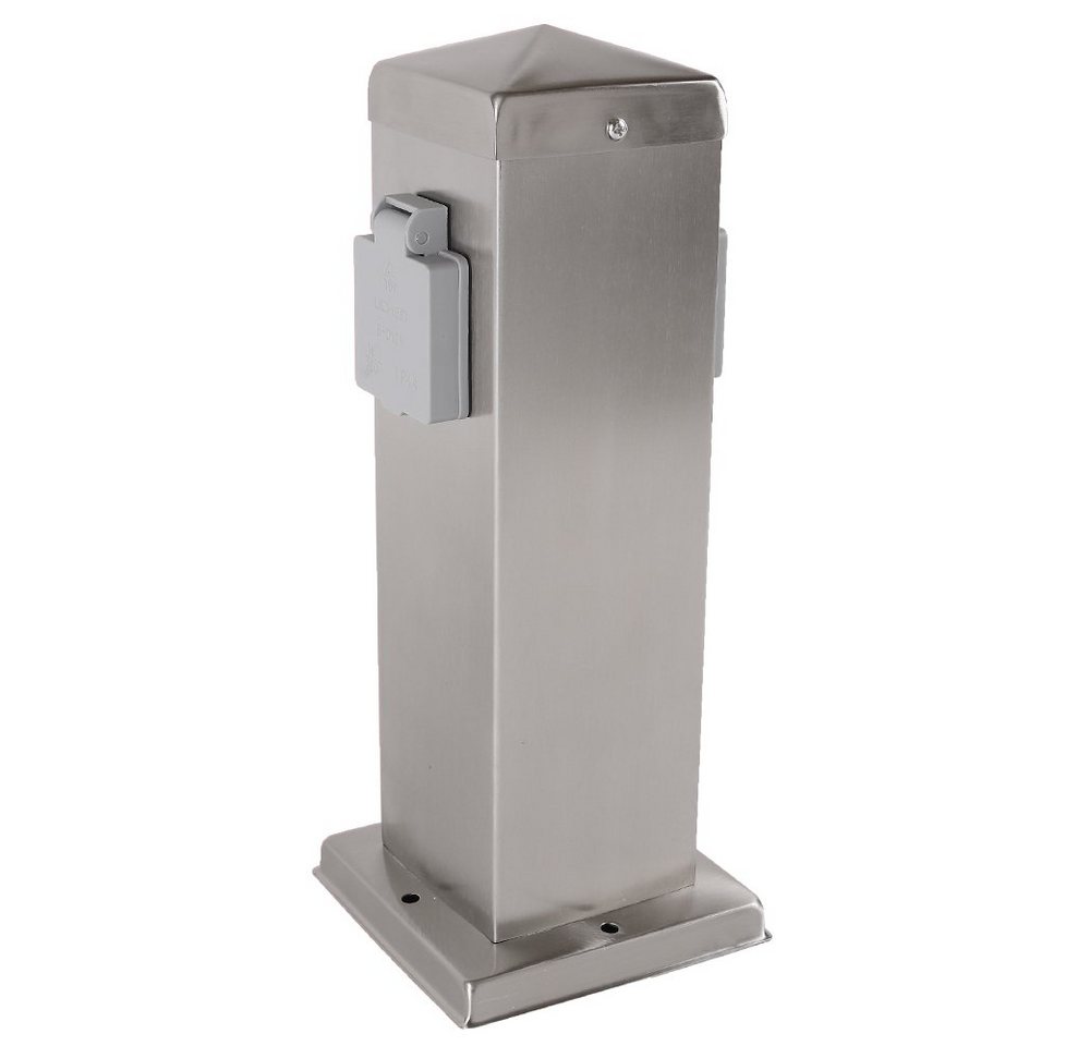 Home4Living Gartensteckdose Steckdosensäule 2-fach Edelstahl Mehrfachsteckdose, 2-fach Steckdose Home4Living Gartensteckdose Steckdosensäule 2-fach Edelstahl Mehrfachsteckdose, 2-fach Steckdose von Home4Living