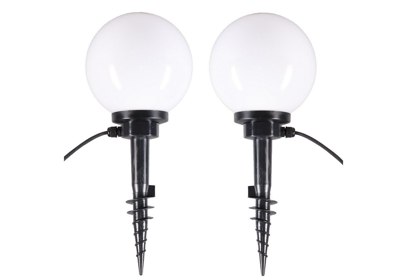 Home4Living Kugelleuchte Kugellampen 2er Set Ø 20cm mit Erdspieß Außenleuchte Lampe, ohne Leuchtmittel, Dekorativ von Home4Living