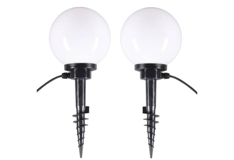 Home4Living Kugelleuchte Kugellampen 2er Set Ø 20cm mit Erdspieß Außenleuchte Lampe, ohne Leuchtmittel, Dekorativ von Home4Living