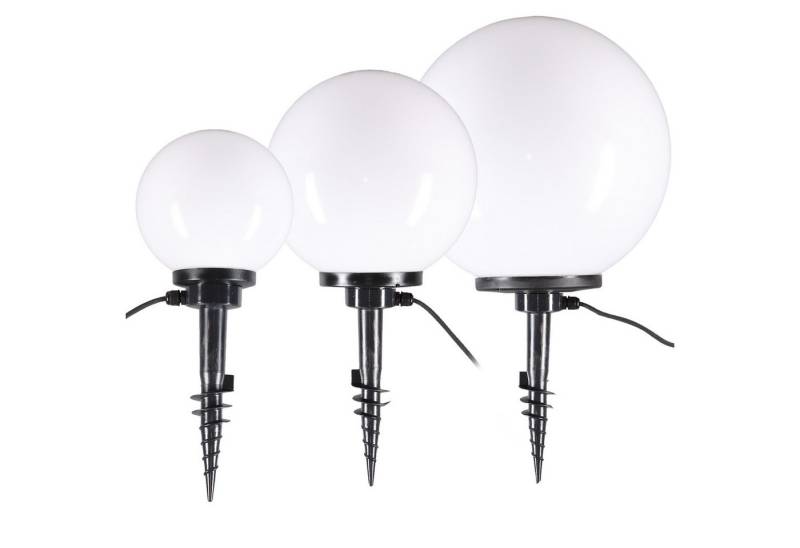 Home4Living Kugelleuchte Kugellampen Außenleuchte 3er-Set Ø 20/30/40cm Erdspieß Lampe, ohne Leuchtmittel, Dekorativ von Home4Living