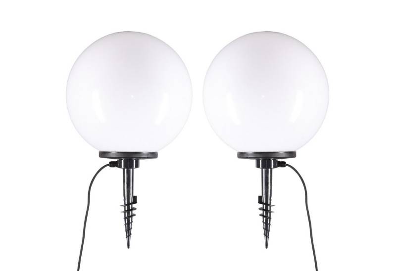 Home4Living Kugelleuchte Kugellampen Außenleuchte Lampe 2er-Set Ø 40cm inkl. Erdspieß, ohne Leuchtmittel, Dekorativ, E27 Fassung von Home4Living