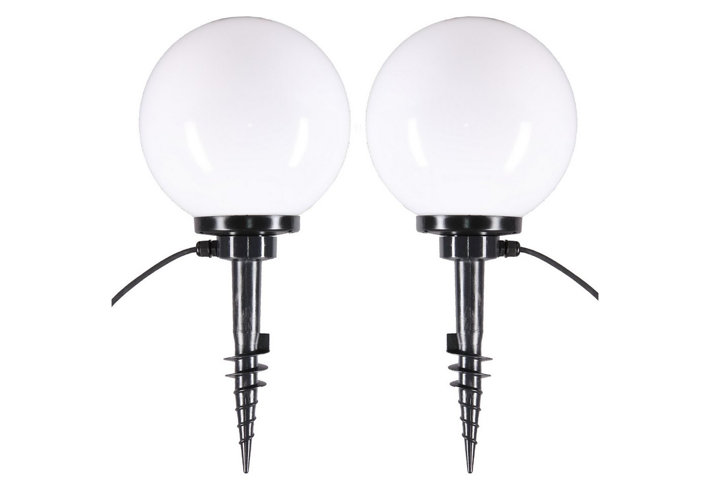 Home4Living Kugelleuchte Kugellampen Garten Lampe 2er Set Ø25cm Erdspieß Außenleuchte, ohne Leuchtmittel, Dekorativ von Home4Living