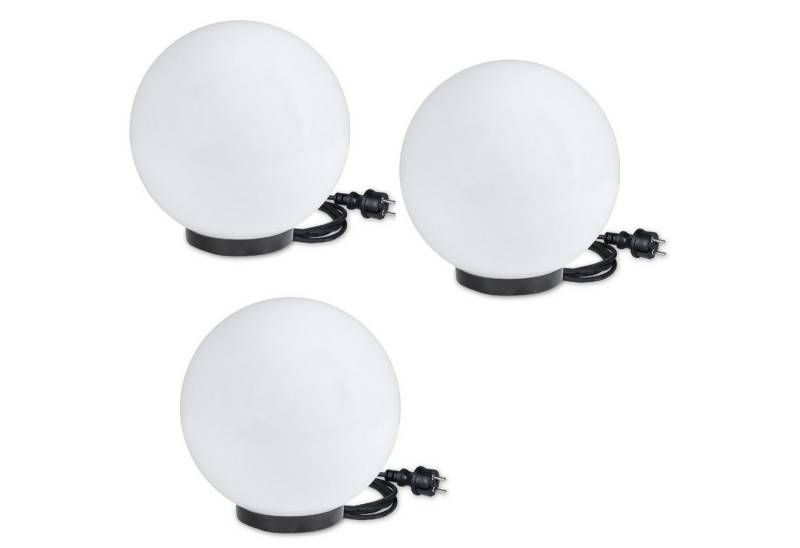 Home4Living Kugelleuchte Kugellampe Ø 30 cm 3er Set weiß E27 inkl.3m Anschlußkabel, ohne Leuchtmittel, Dekorativ von Home4Living